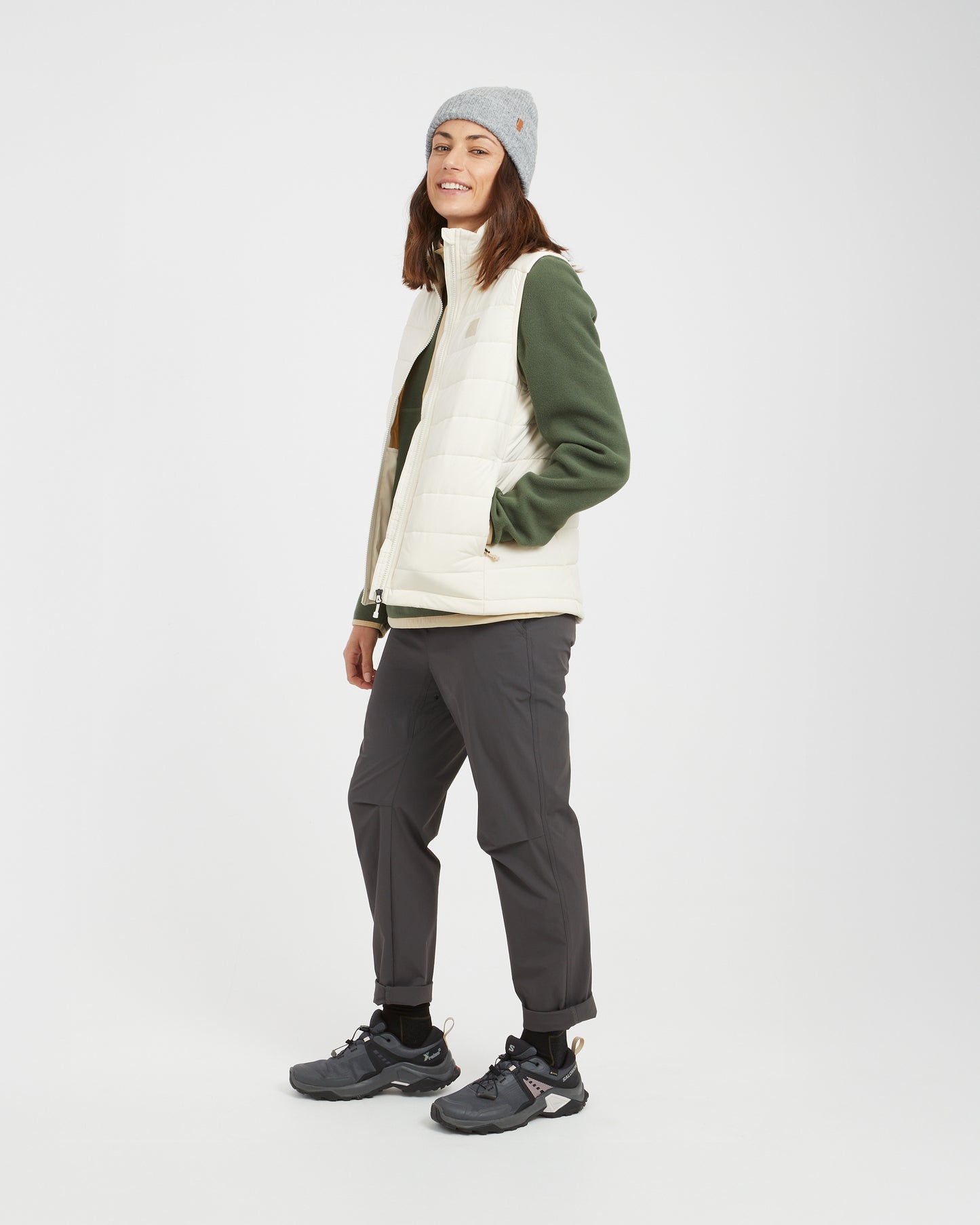 WOOLXLOFT Womens Insulated Puffer Vest Bone