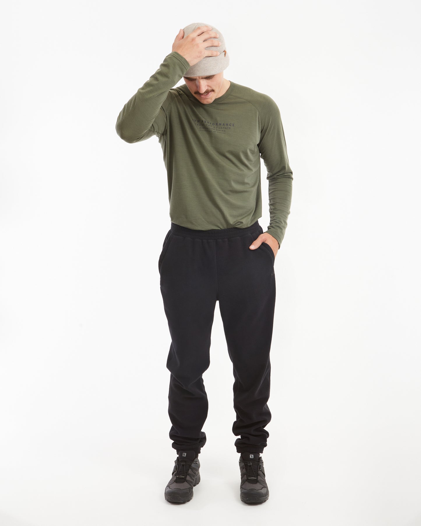 Tallows Mens Seawool® Fleece Pants Black