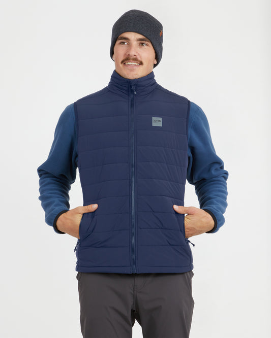 WOOLXLOFT Mens Puffer Vest Slate Blue