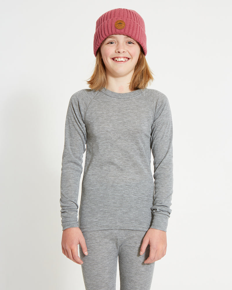 Kids' Heatflex Thermal Top Charcoal Marle