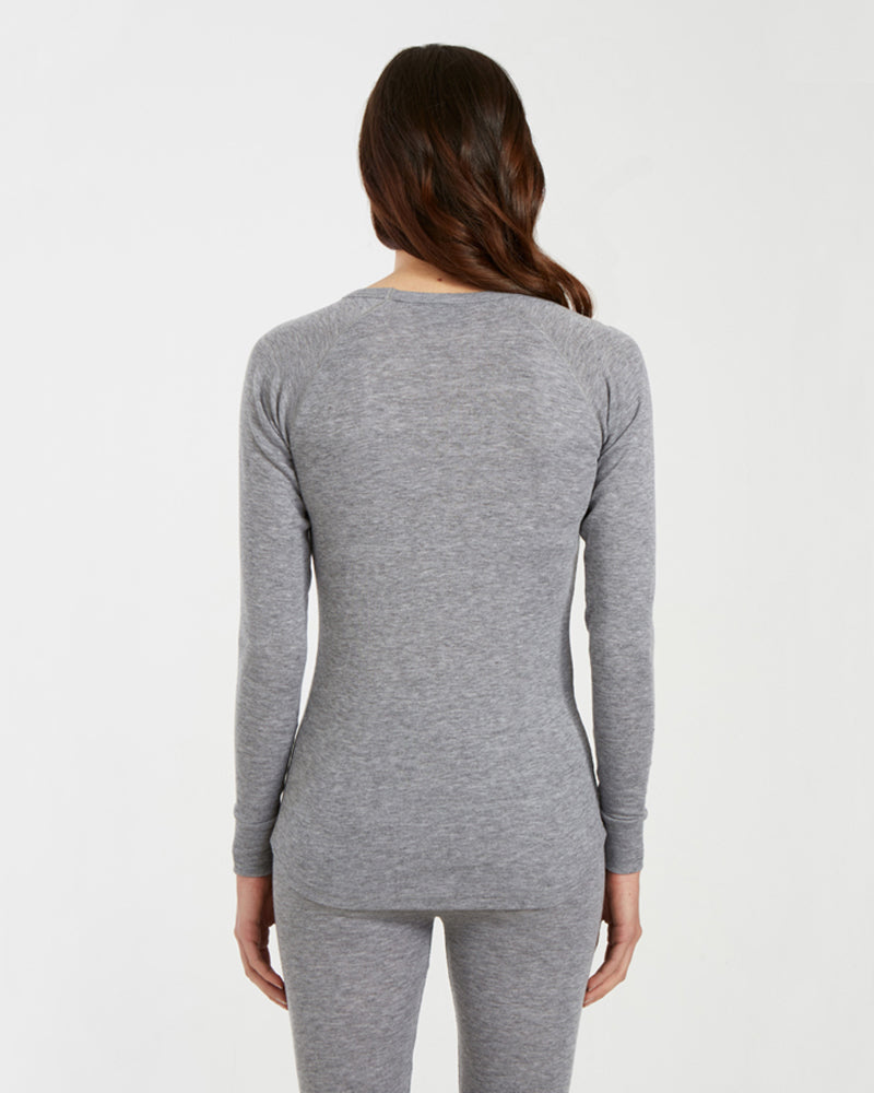 Unisex Heatflex Thermal Top Charcoal Marle