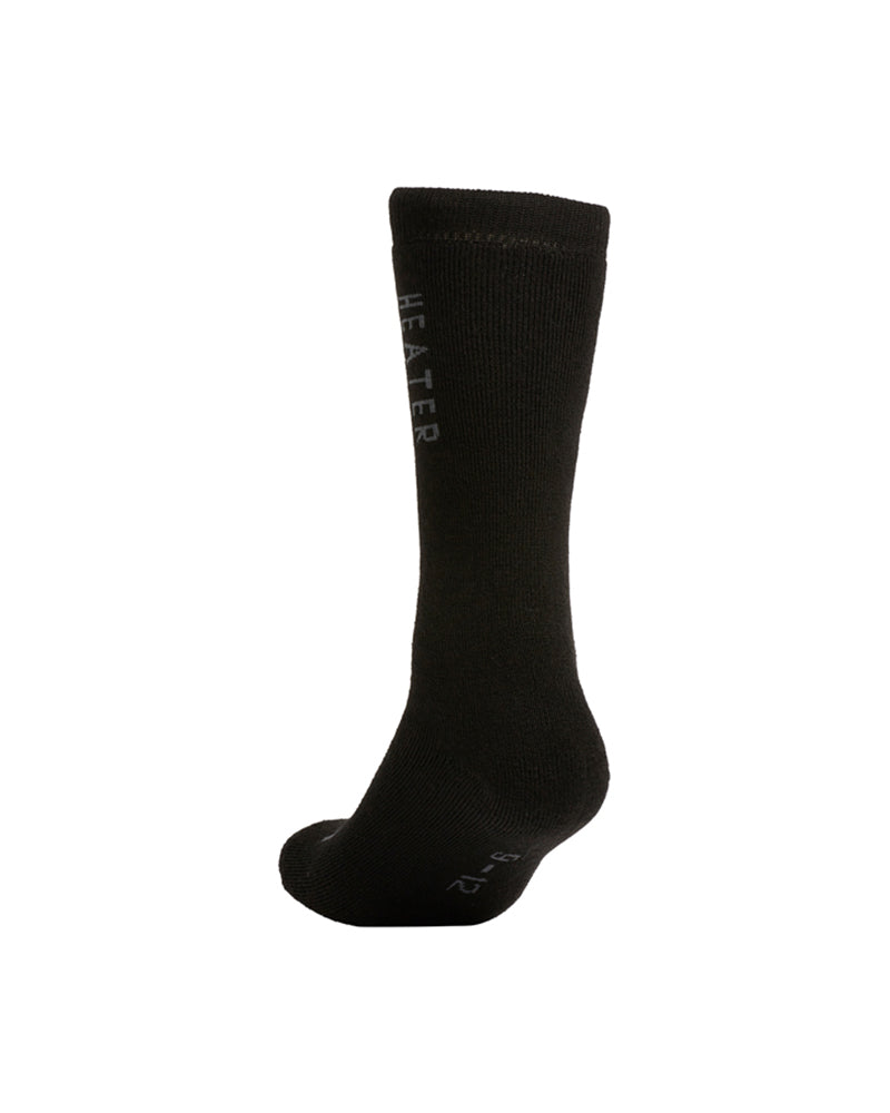 Heater Kids Thick Merino-Blend Sock Black