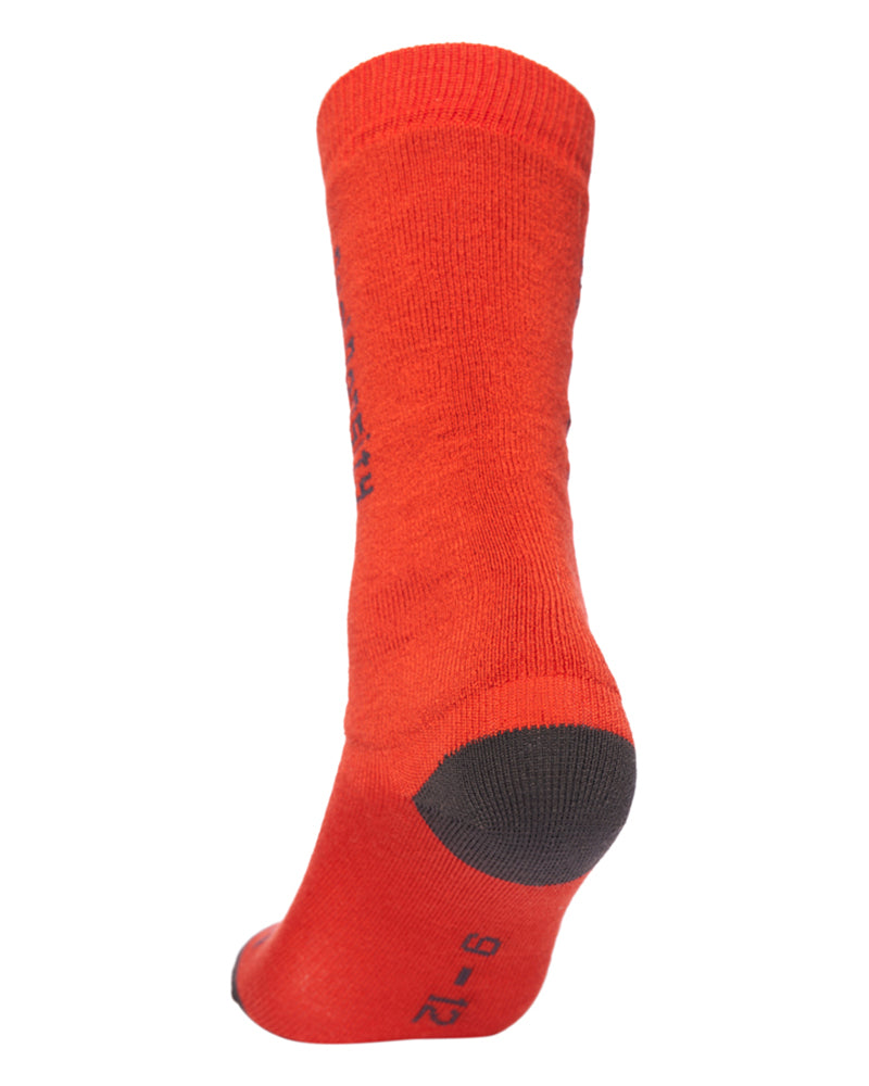 Dual Density Kids' Merino Wool Blend Snow Socks Lava