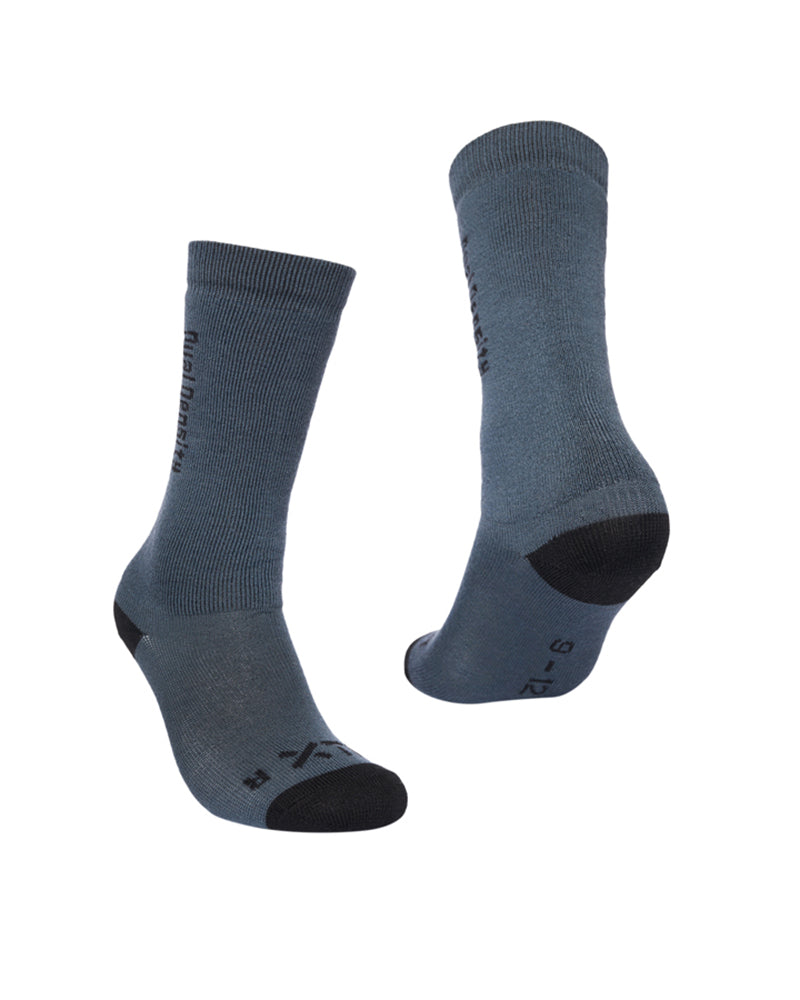 Dual Density Kids' Merino Wool Blend Snow Socks Ocean