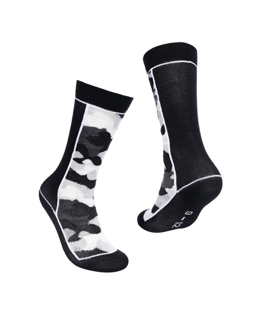 Trooper Kids' Merino Blend Lightweight Winter Sock Black Camo