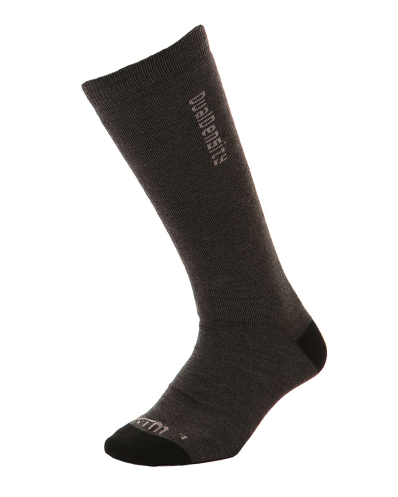 Dual Density Merino Wool Blend Ski Socks Grey