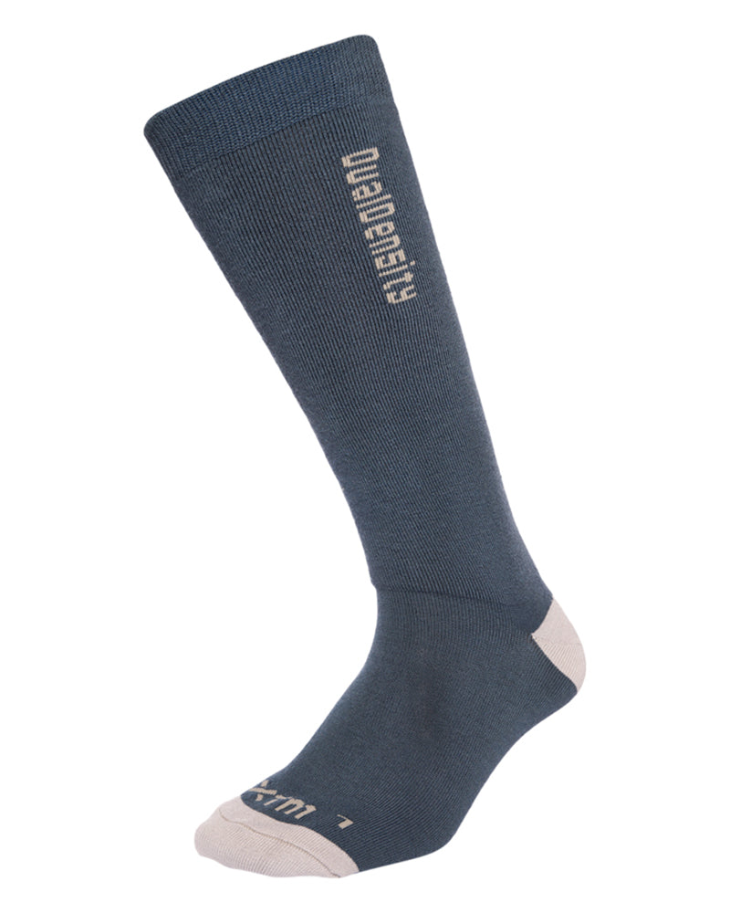 Dual Density Merino Wool Blend Ski Socks Ocean