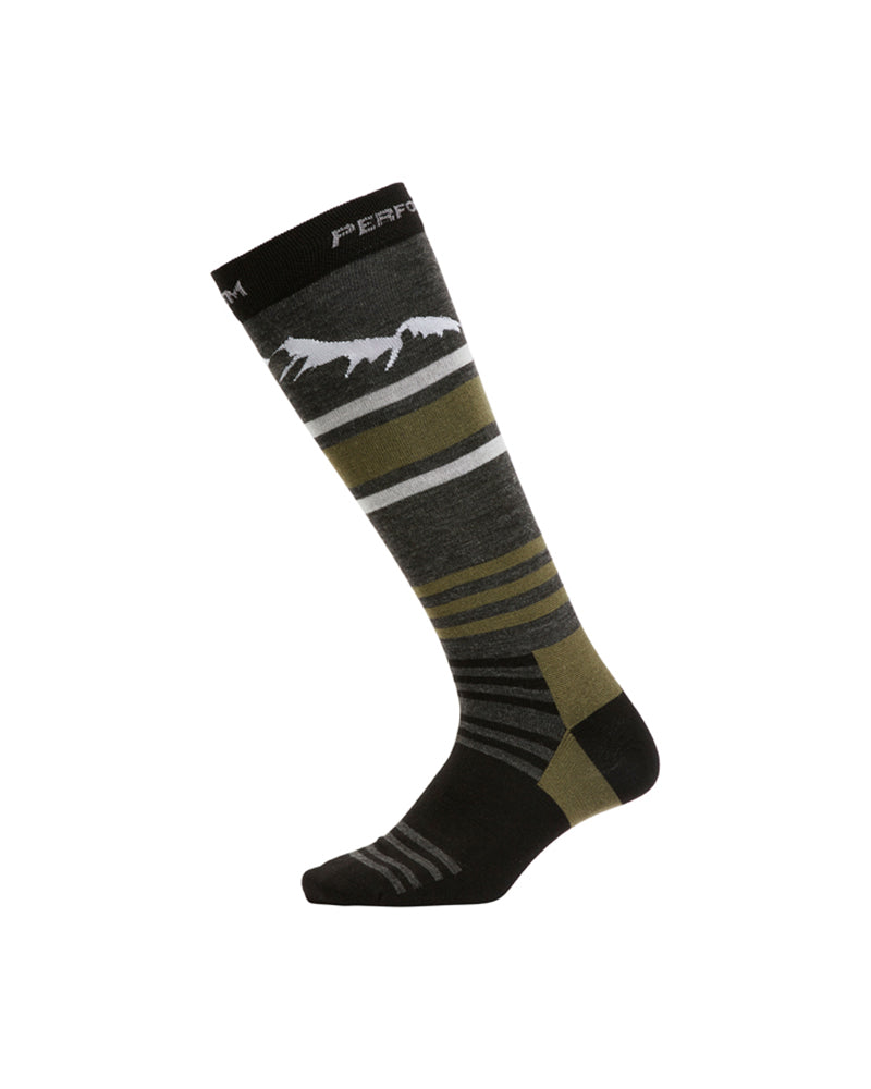 Trooper Merino Wool Blend Lightweight Socks Dark Grey Marle