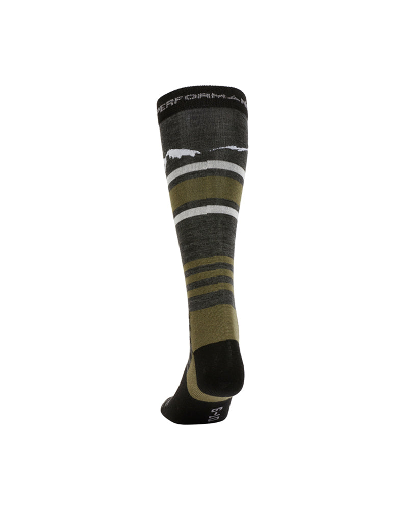 Trooper Merino Wool Blend Lightweight Socks Dark Grey Marle