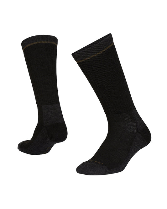 Overland Mid-weight Merino Wool-Blend Hiking Sock Black