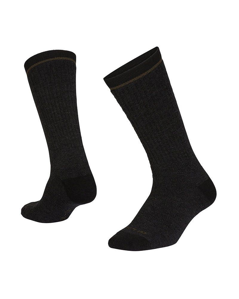 Alpine Heavy-Weight Merino Wool-Blend Hiking Sock Black