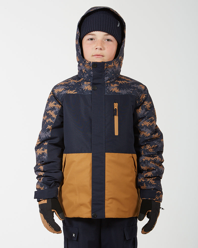 Theo Kids Snow Jacket Navy Camo