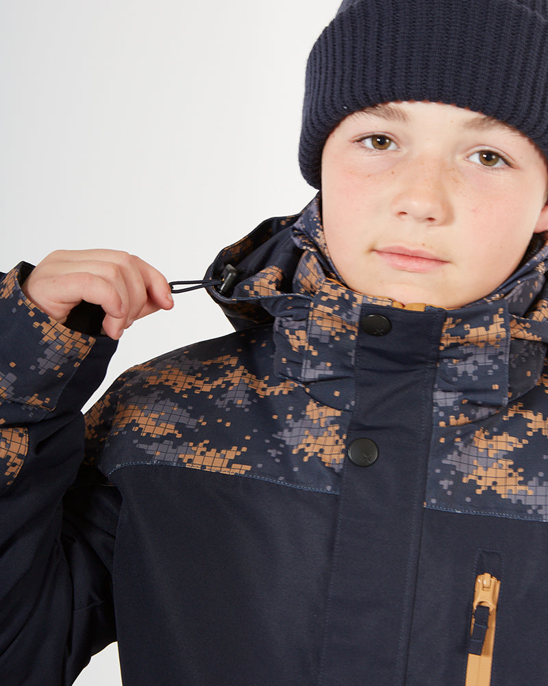 Theo Kids Snow Jacket Navy Camo