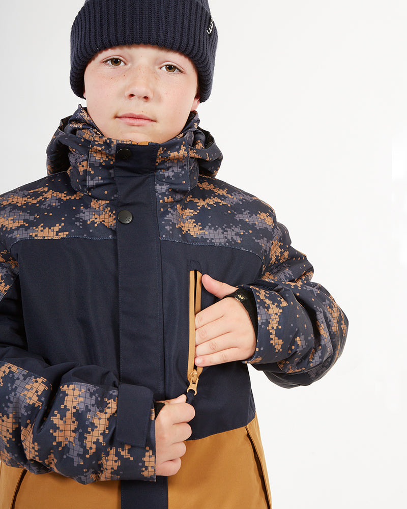 Theo Kids Snow Jacket Navy Camo