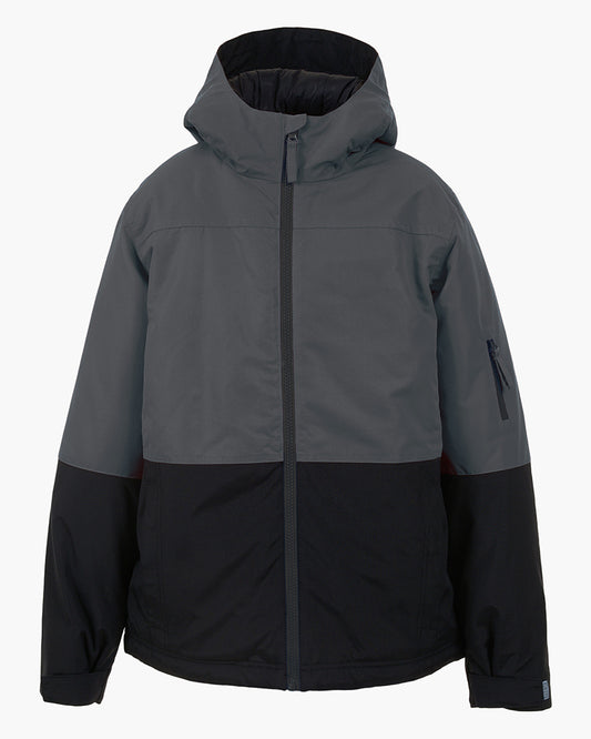 Kids Rental Snow Jacket Black Charcoal