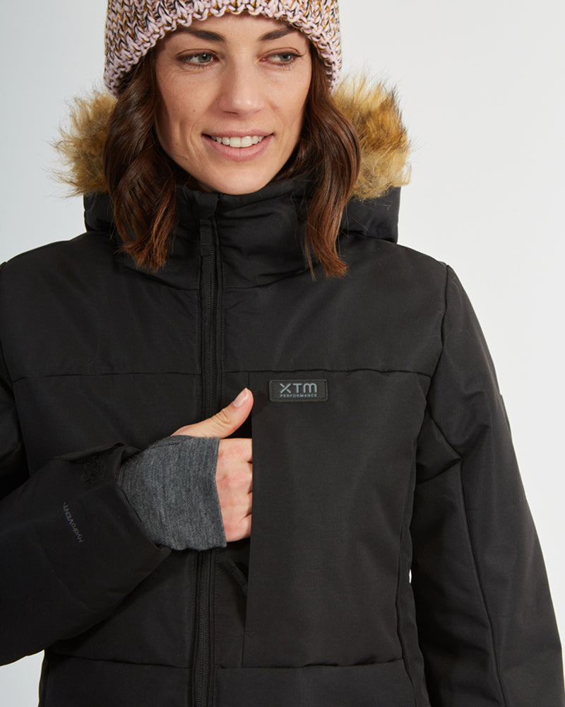 PLUS SIZE Province Womens Snow Jacket Black