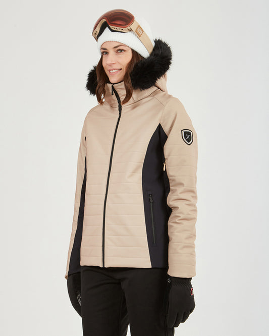 Vallée Womens Snow Jacket Taupe