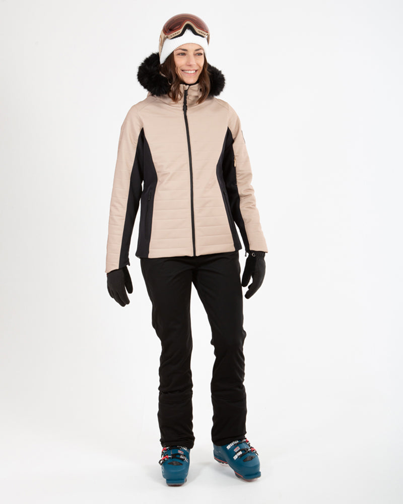 Vallée Womens Snow Jacket Taupe