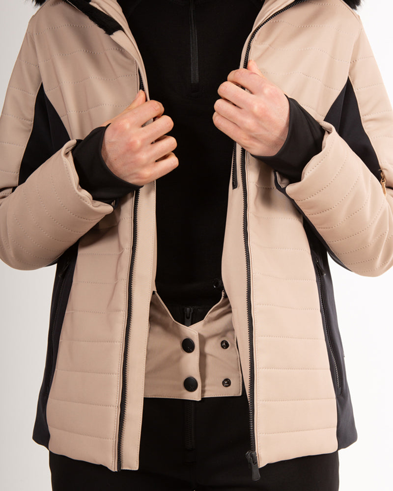 Vallée Womens Snow Jacket Taupe