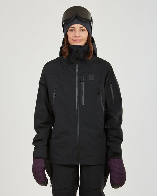 Solitaire Womens Snow Jacket Black