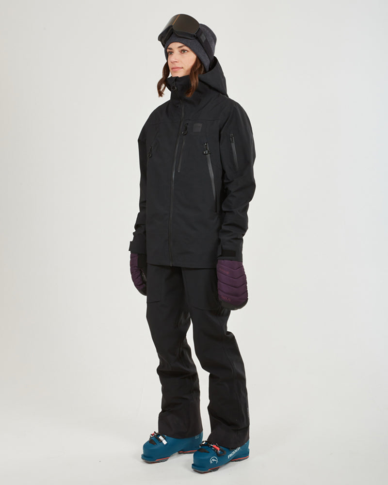 Solitaire Womens Snow Jacket Black