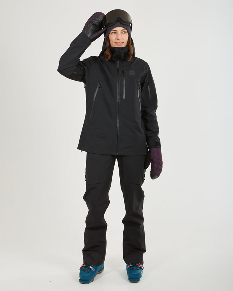 Solitaire Womens Snow Jacket Black