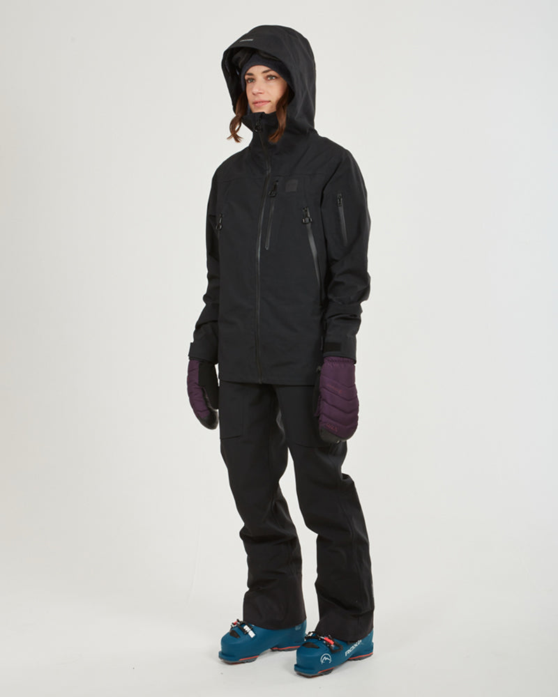 Solitaire Womens Snow Jacket Black