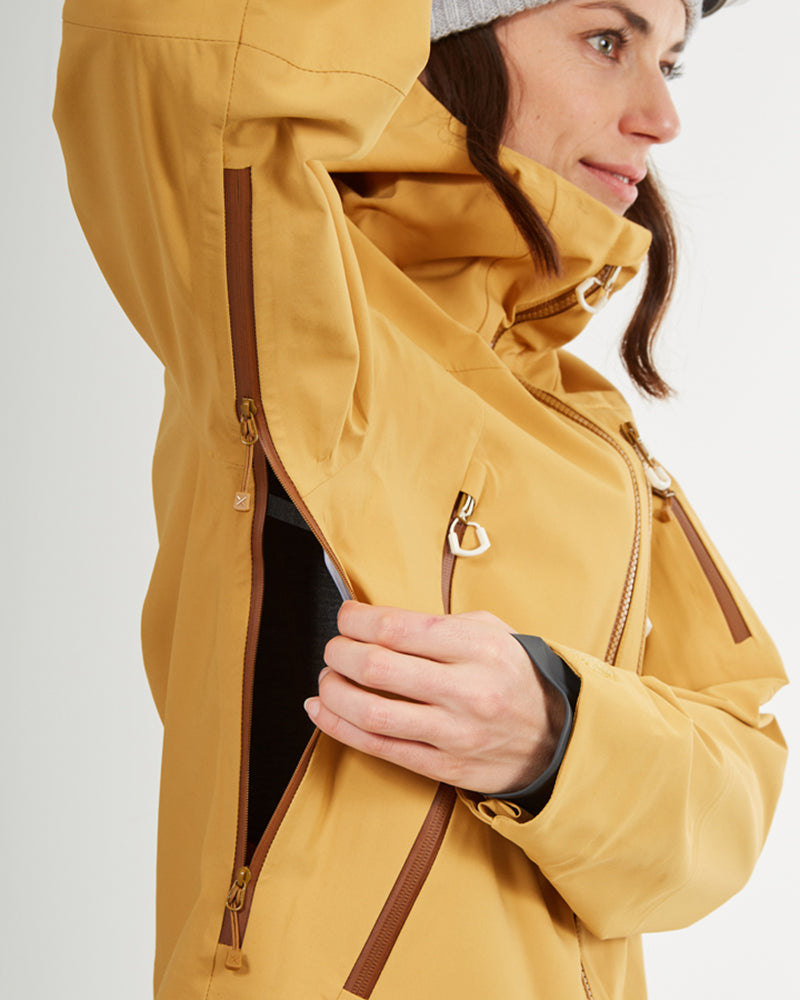 Solitaire Womens Snow Jacket Mustard