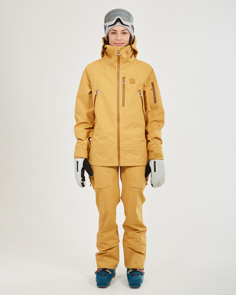 Solitaire Womens Snow Jacket Mustard