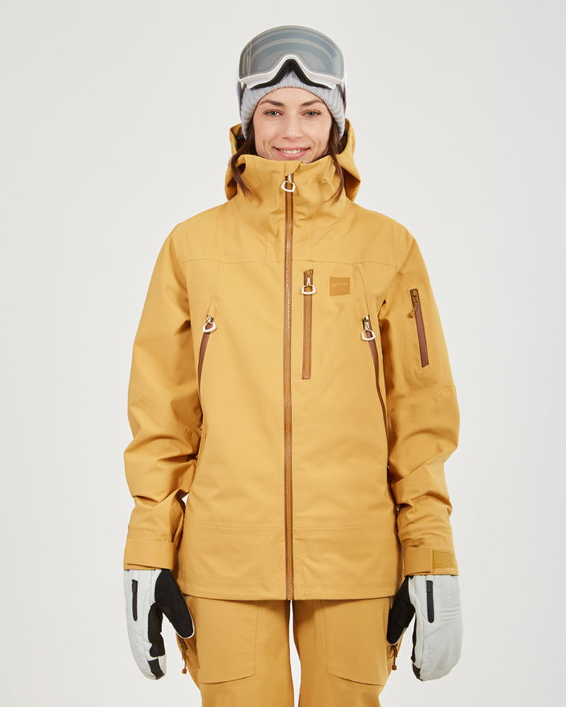 Solitaire Womens Snow Jacket Mustard – XTMPerformanceUSA