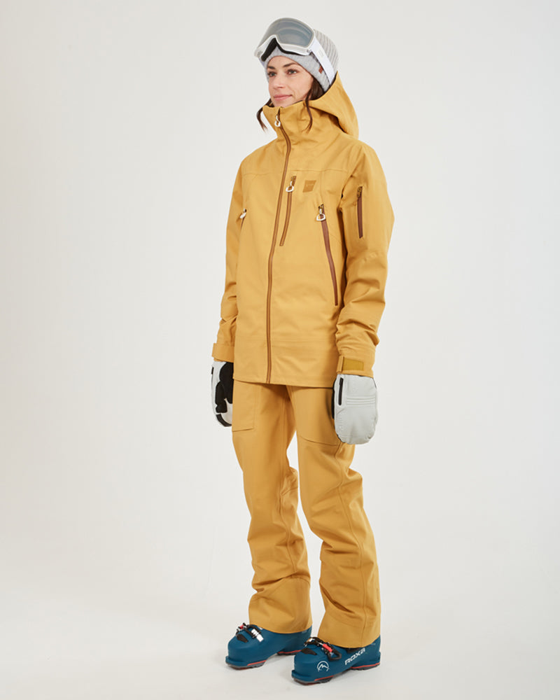 Solitaire Womens Snow Jacket Mustard