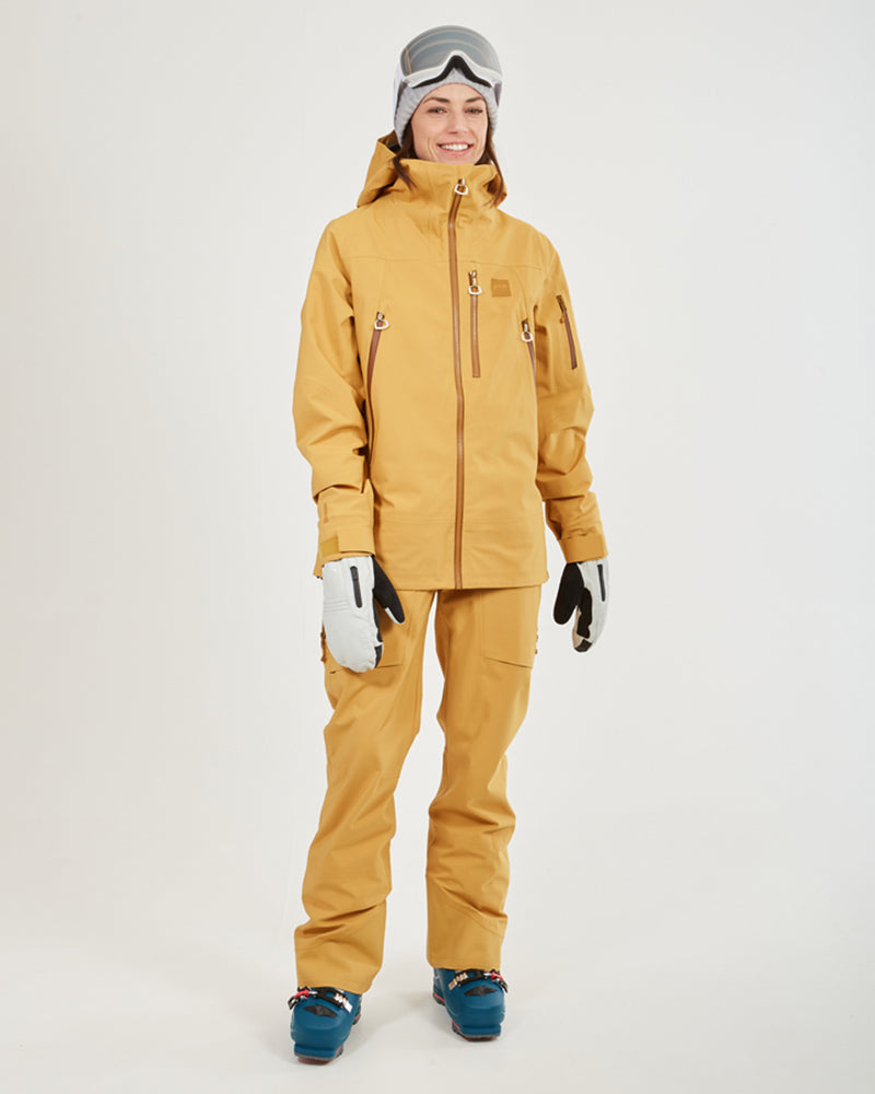 Solitaire Womens Snow Jacket Mustard