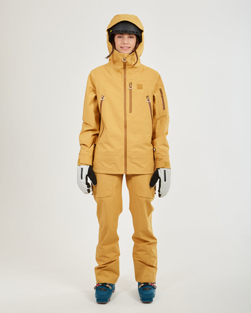 Solitaire Womens Snow Jacket Mustard