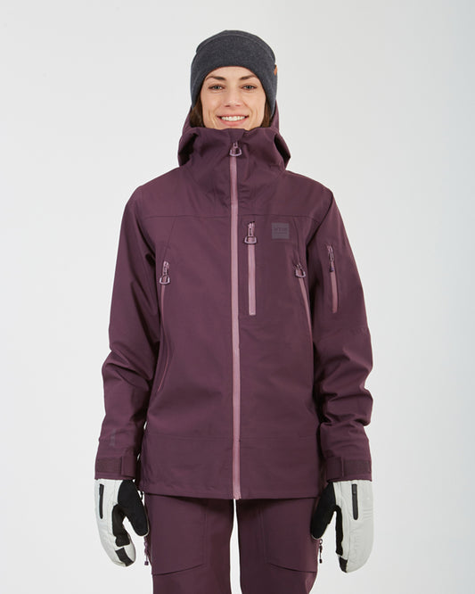 Solitaire Womens Snow Jacket Plum