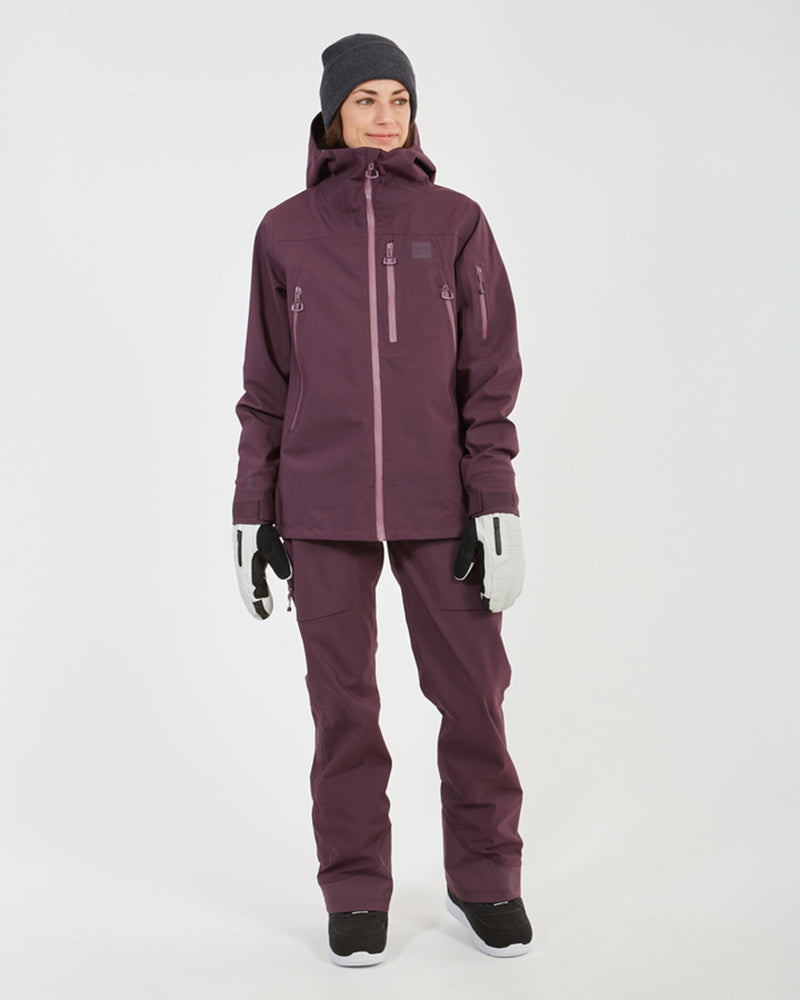 Solitaire Womens Snow Jacket Plum