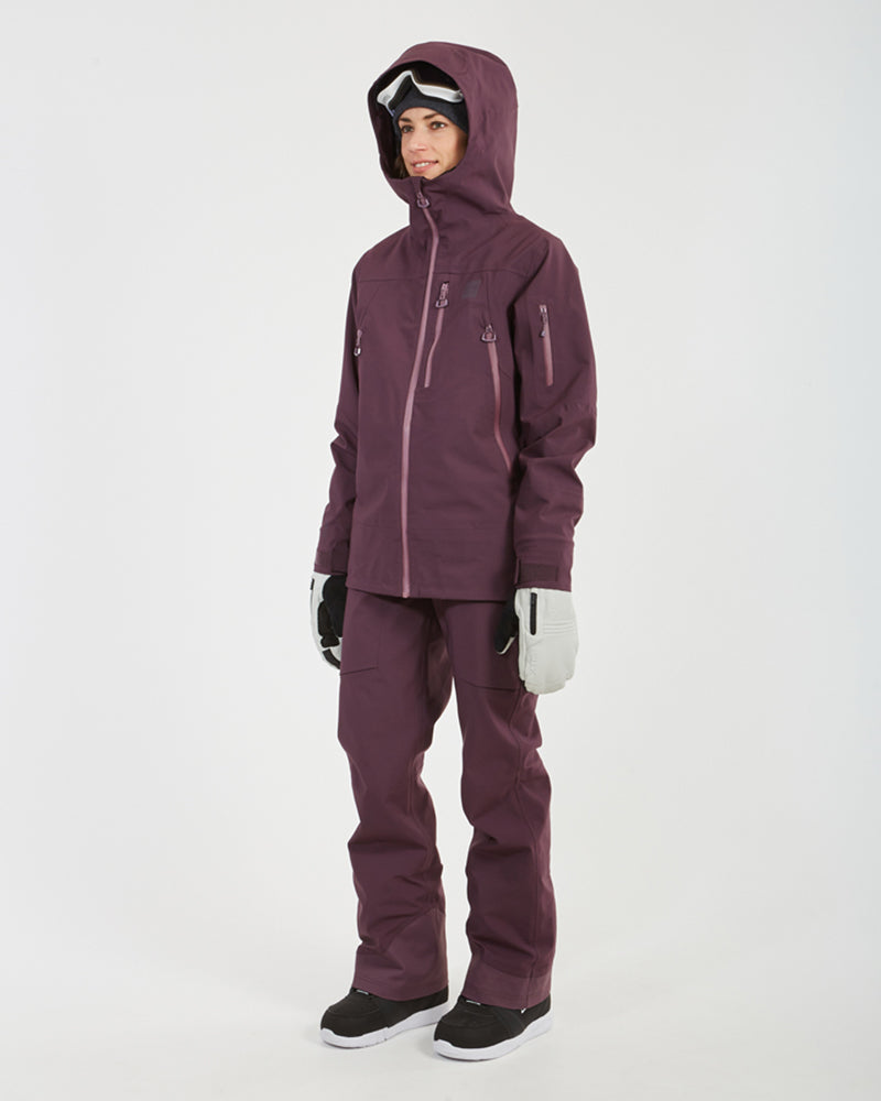 Solitaire Womens Snow Jacket Plum