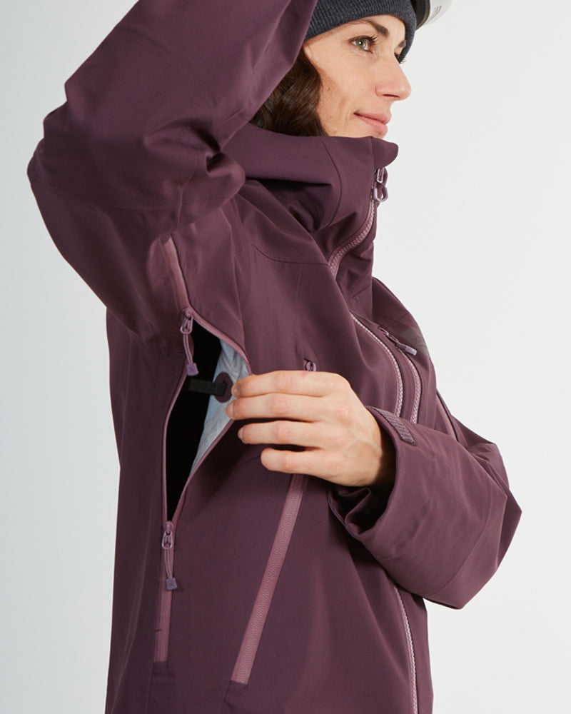 Solitaire Womens Snow Jacket Plum