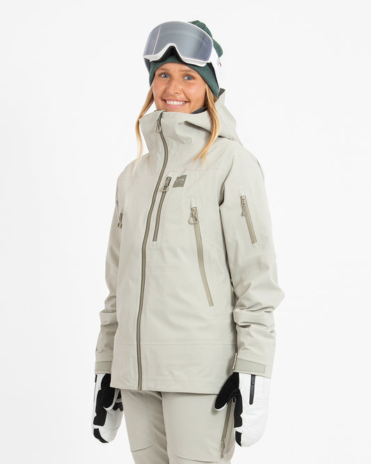 Solitaire Womens Snow Jacket Stone Grey