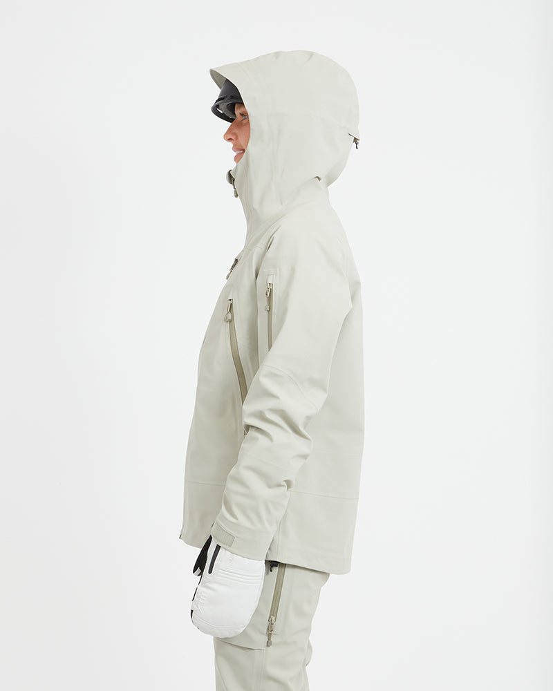 Solitaire Womens Snow Jacket Stone Grey