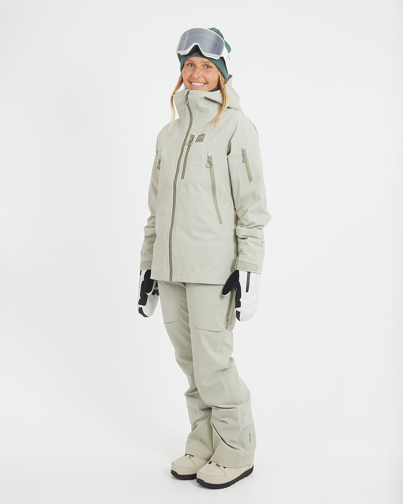 Solitaire Womens Snow Jacket Stone Grey