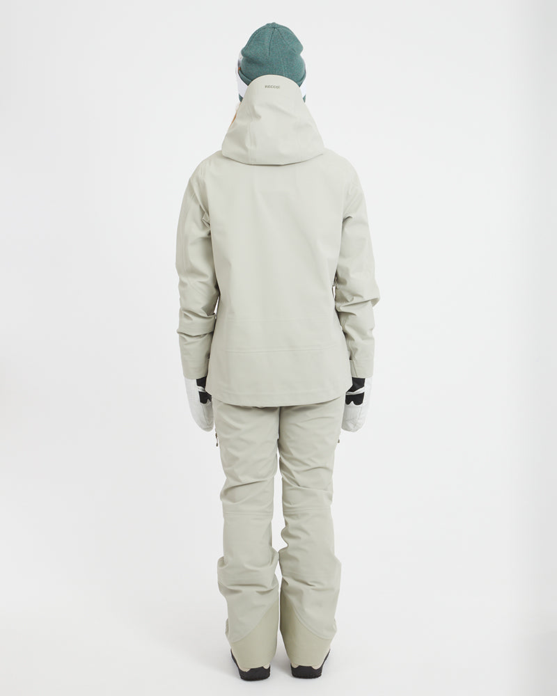 Solitaire Womens Snow Jacket Stone Grey