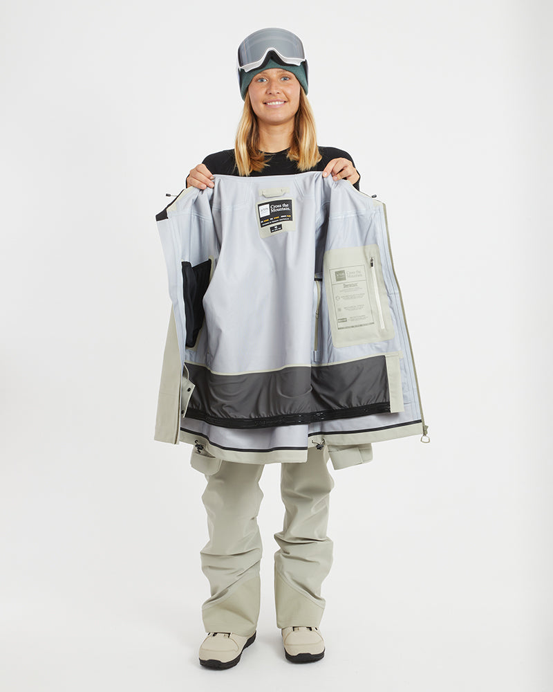 Solitaire Womens Snow Jacket Stone Grey