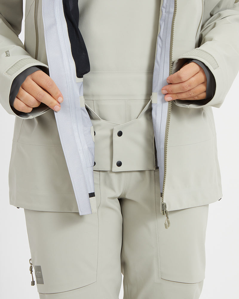 Solitaire Womens Snow Jacket Stone Grey