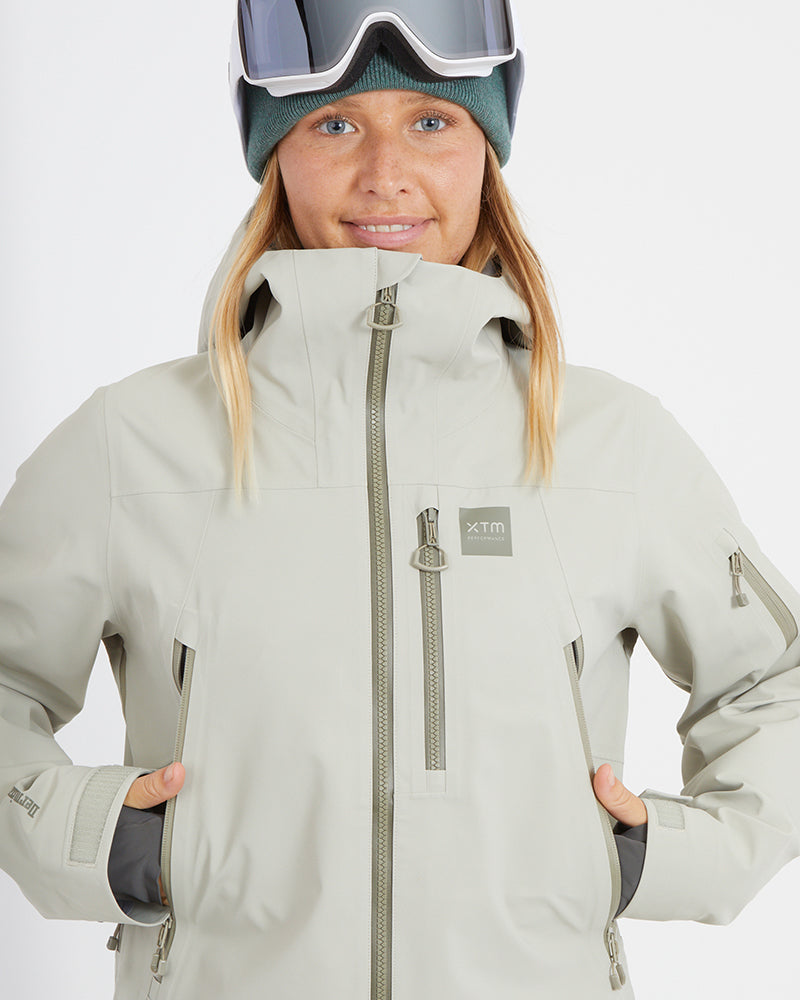 Solitaire Womens Snow Jacket Stone Grey