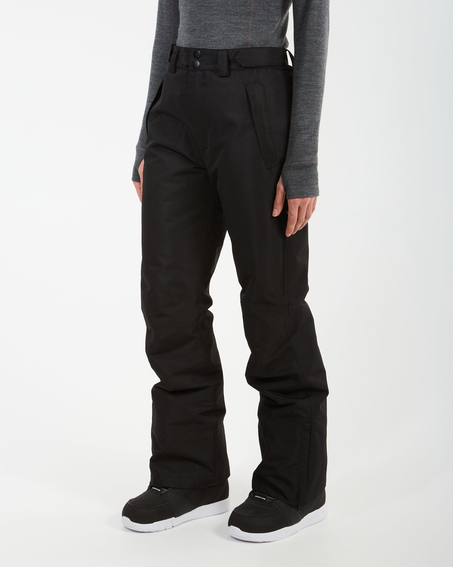 Smooch Womens Ski Pants - Shorter Leg Black