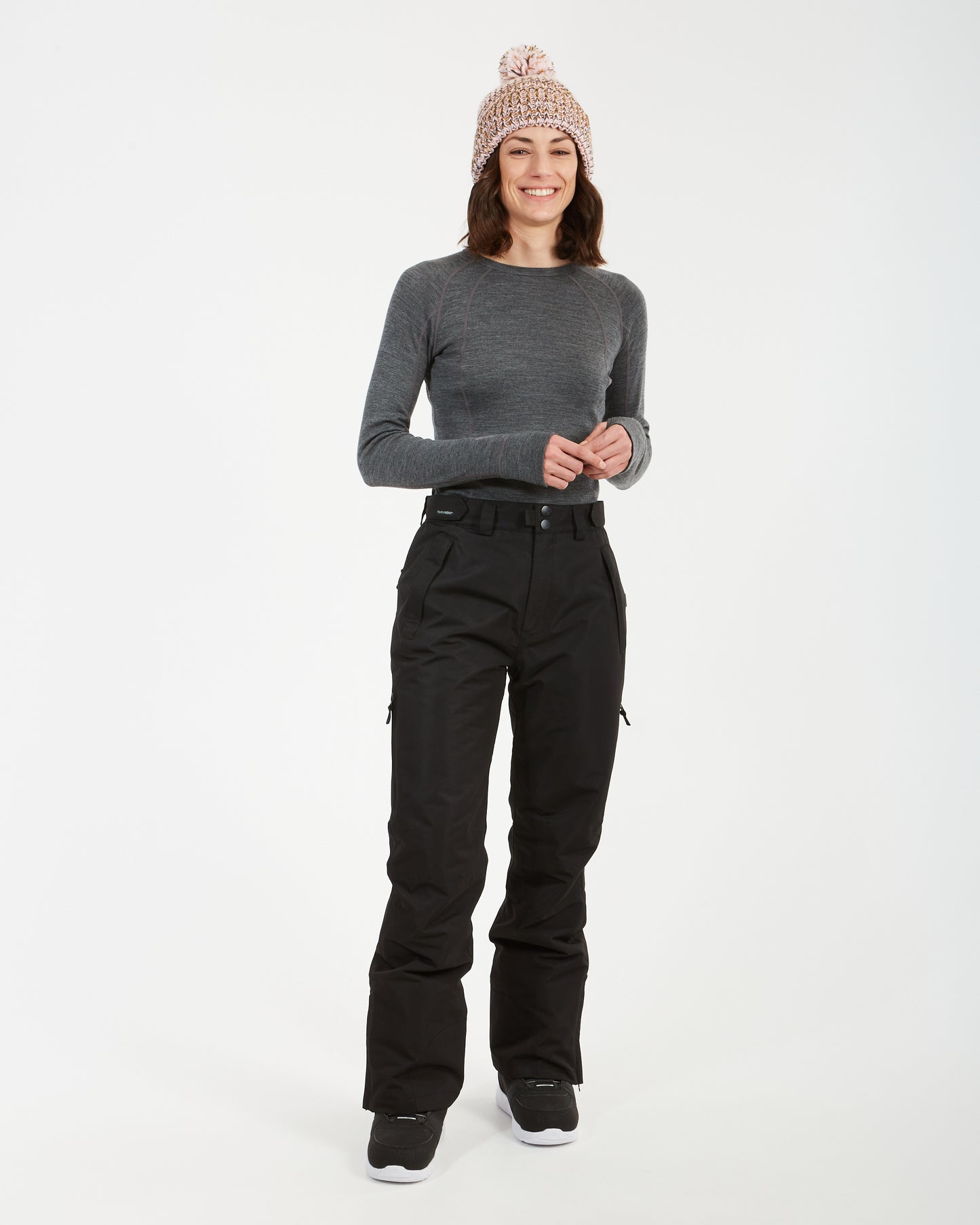 Smooch Womens Ski Pants - Shorter Leg Black