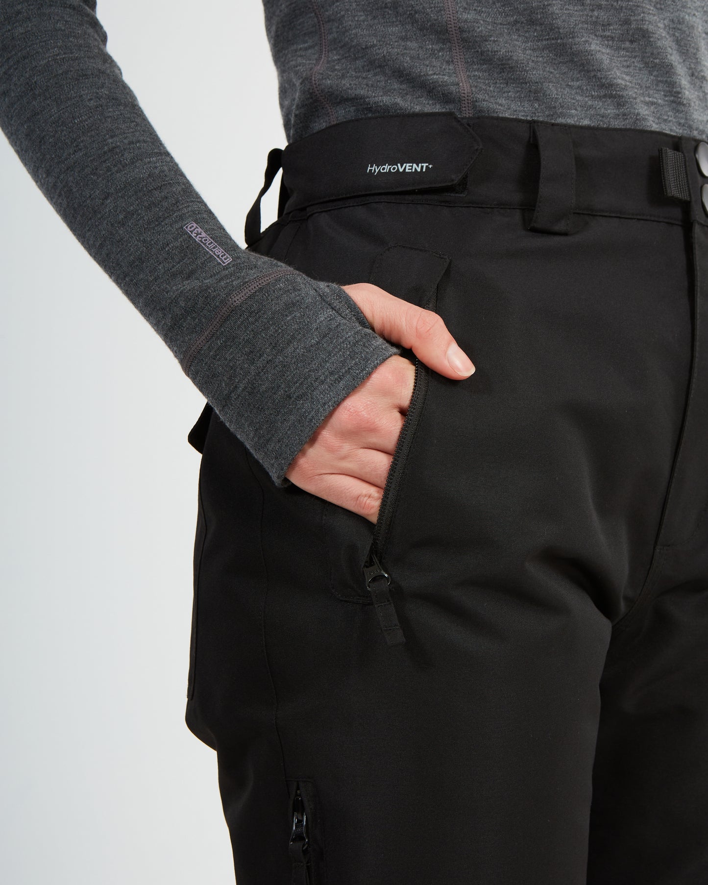 Smooch Womens Ski Pants - Shorter Leg Black