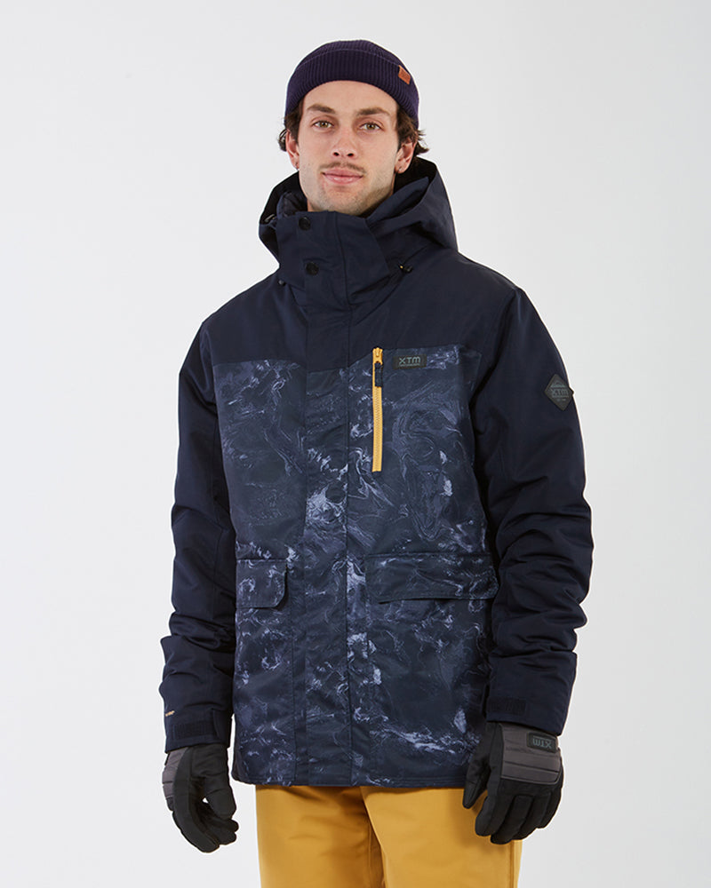 Knox Mens Snow Jacket Navy Marble