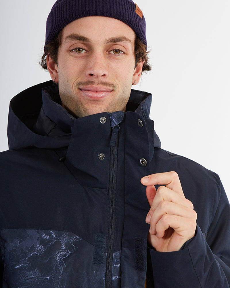 Knox Mens Snow Jacket Navy Marble