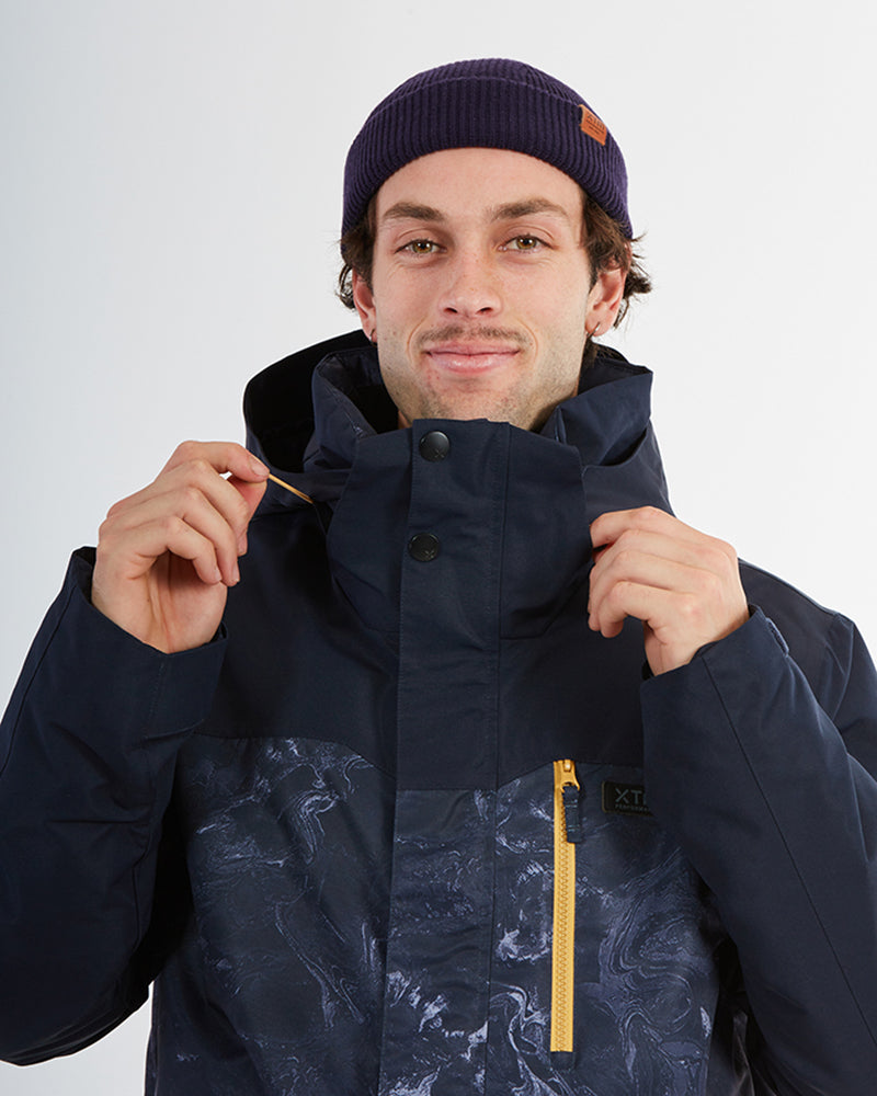 Knox Mens Snow Jacket Navy Marble